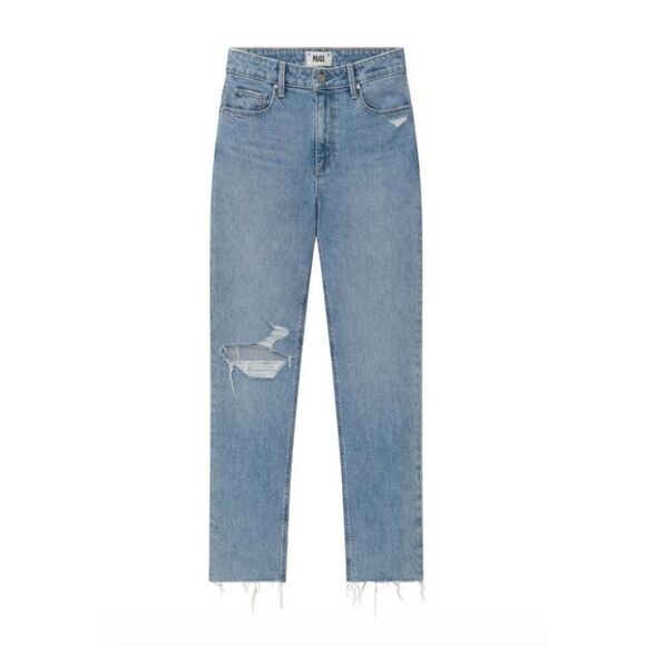 Paige Stella Straight Leg Denim Gnarly Destructed size 27 - Picture 13 of 13